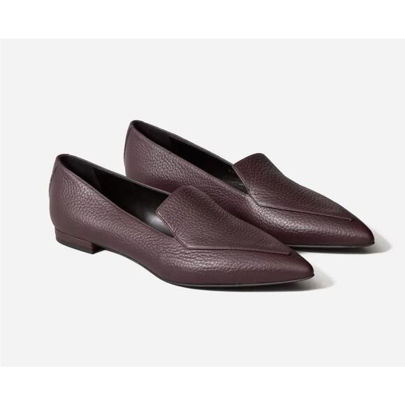 Everlane The Boss Flat Loafer Leather in Burgundy 7.5 US - Picture 1 of 11